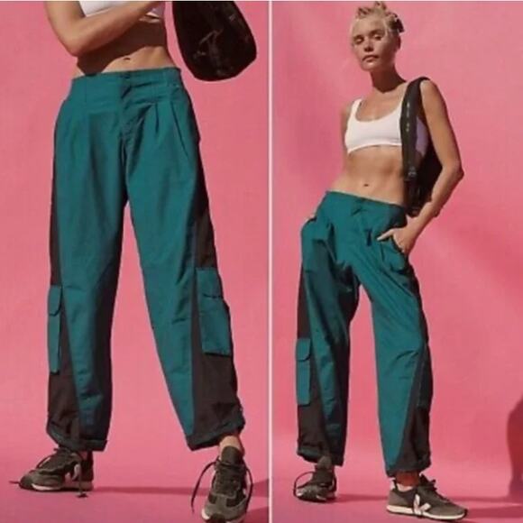 FP Movement by Free People Pants - Free People FP Movement Mesmerize Me Colorblock Cargo Pants Size S Spruced Up